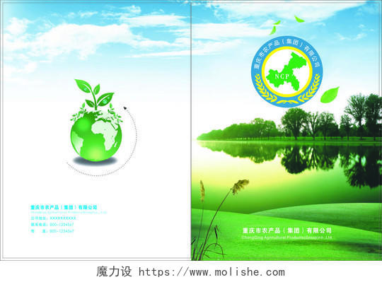农产品画册绿色自然健康环保天然特产画册模板